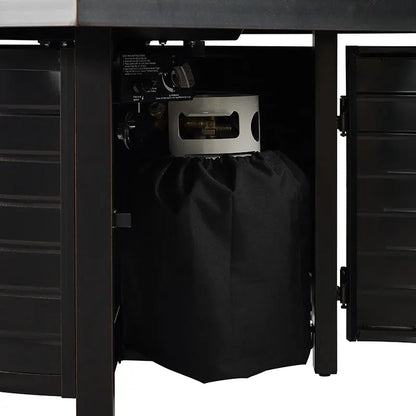 Yorke 40" Square Aluminum Convertible Gas Fire Pit Table