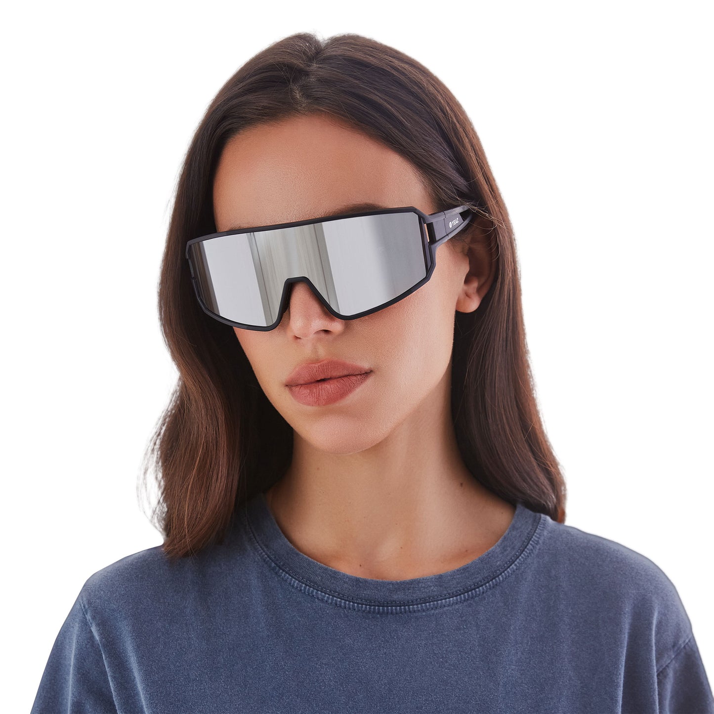 Sunwave Black/Silver Mirror Sports Sunglasses