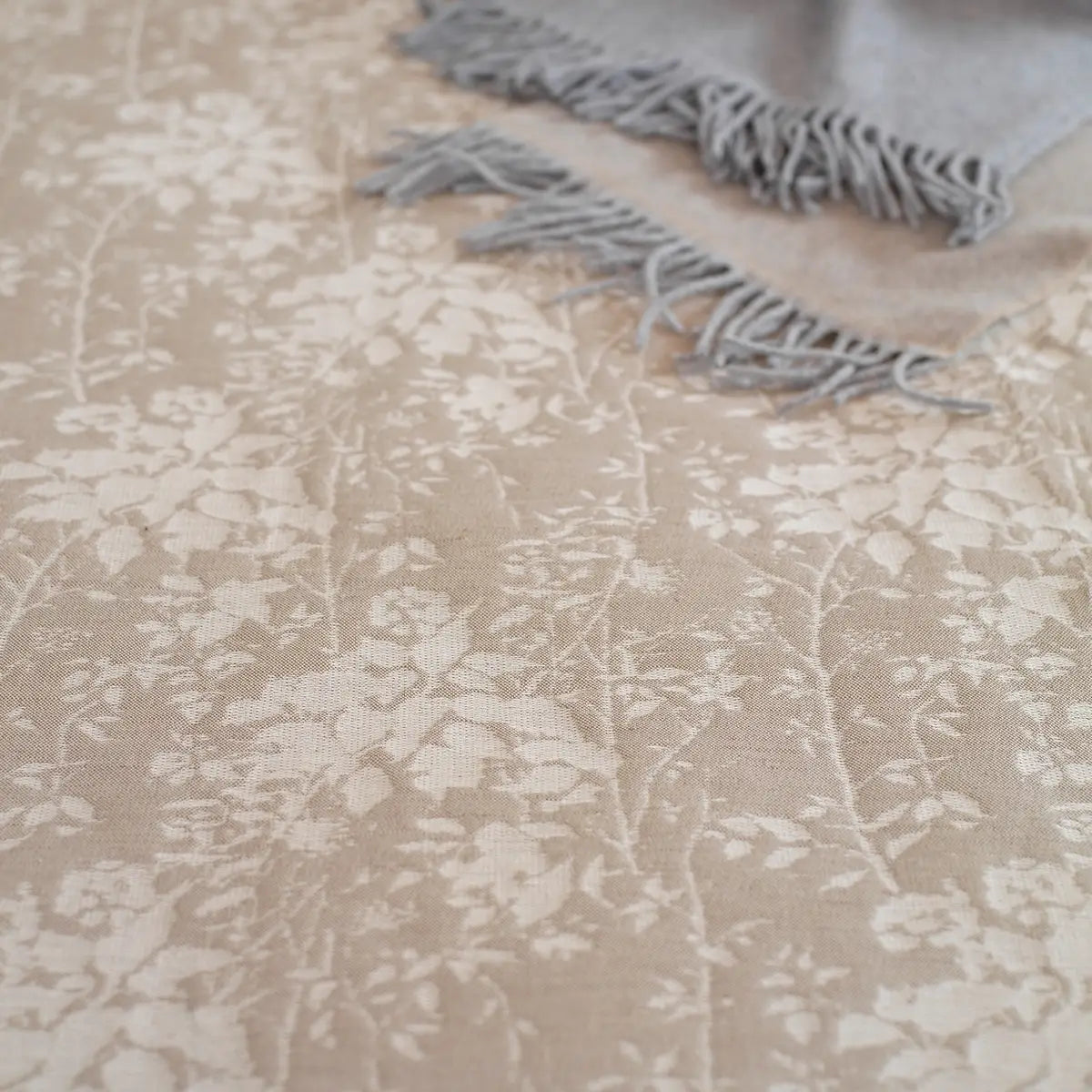 Bedcover Mikado Blend Linen Cotton Queen  94.5” x110” Inch cream - col.20