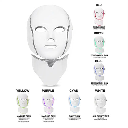 Limited Edition Pro 7 Colour Led Face & Neck Mask