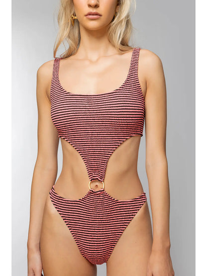 Crinkle Ring Onepiece Stripes