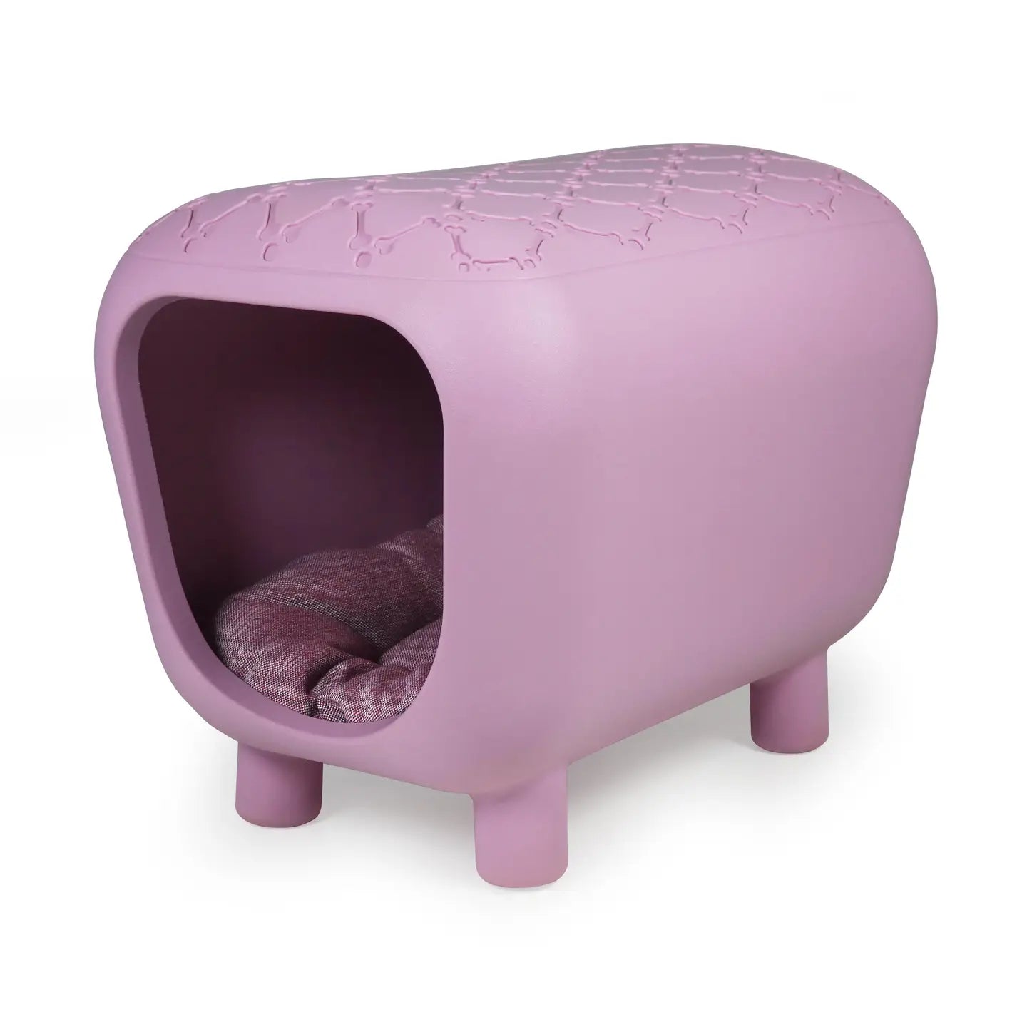 Designer bench and dog house with two-tone inner cushion