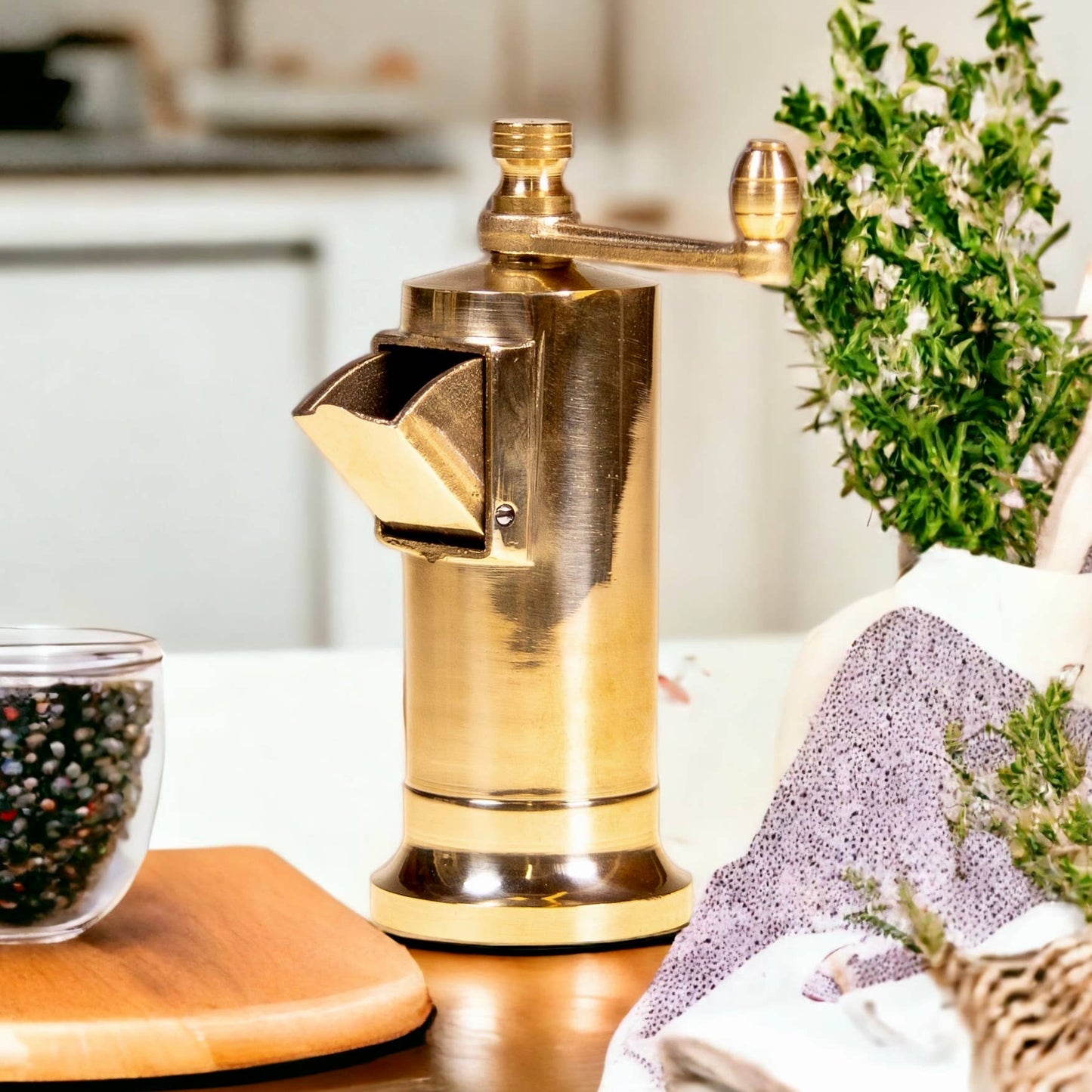 Rune-Jakobsen Design - The original 'Chefs Mate' - 5.3" brass pepper grinder