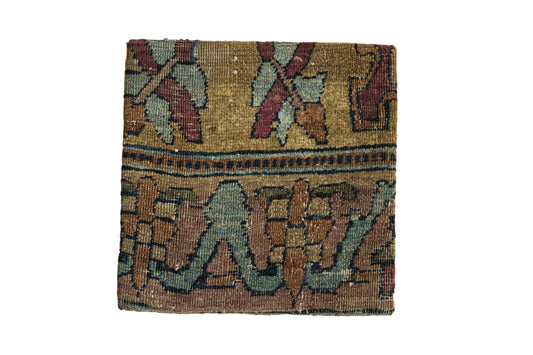 Decorative Cork Board Antique Kerman Rug Fragment Art