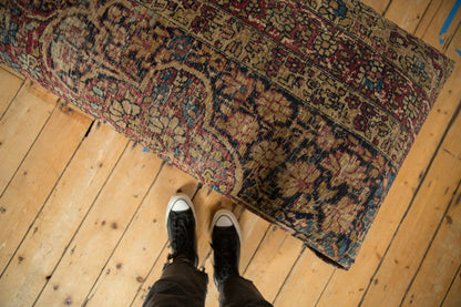 Antique Persian Kerman Rug Ottoman Coffee Table