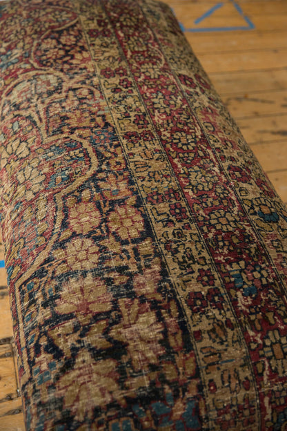 Antique Persian Kerman Rug Ottoman Coffee Table