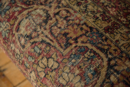 Antique Persian Kerman Rug Ottoman Coffee Table
