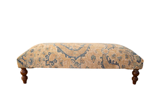 Vintage Persian Rug Ottoman Coffee Table