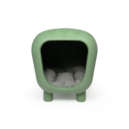 DDesigner bench and dog house with two-tone inner cushion