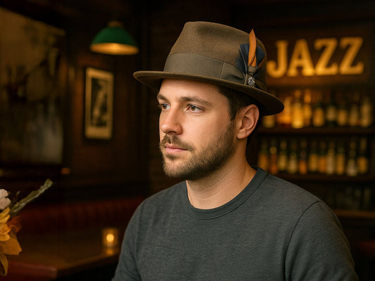 Wool Felt Fedora Hat Classic Roma Stingy