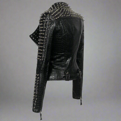 DON JOHN Leather Jacket Women's