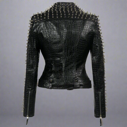 DON JOHN Leather Jacket Women's