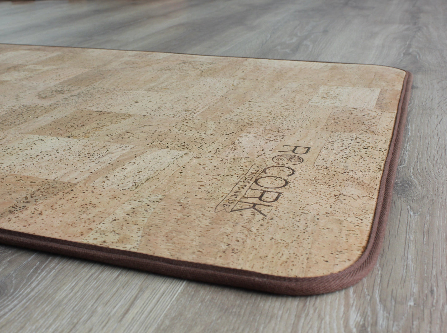 Ahimsa - Comfort Solid Cork Yoga Mat  6.5 mm Brown