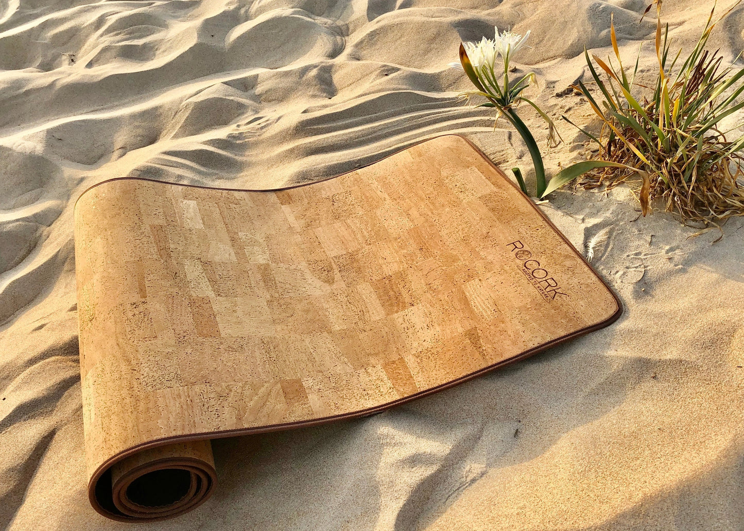 Santosha - Original Solid Cork Yoga Mat  5.0mm Brown