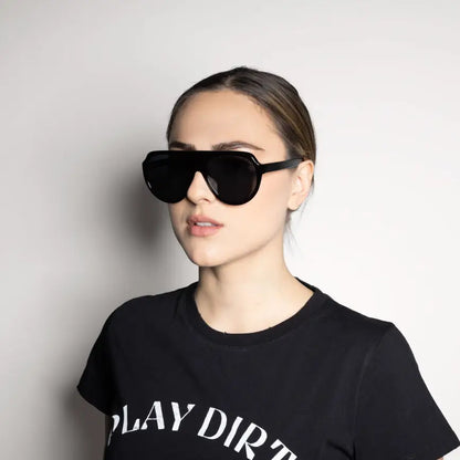 Farrah, Black/Mirror Sunglasses Made in Italy