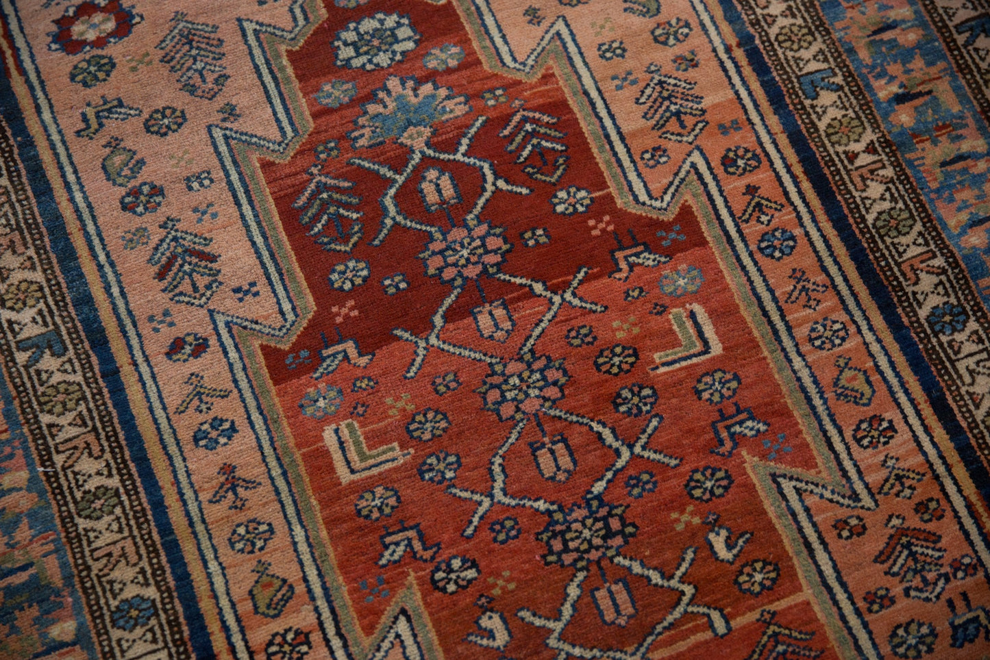 3.5x12.5 Vintage Fine Distressed Malayer Rug Runner