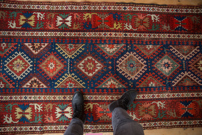 3.5x12.5 Antique Caucasian Rug Runner