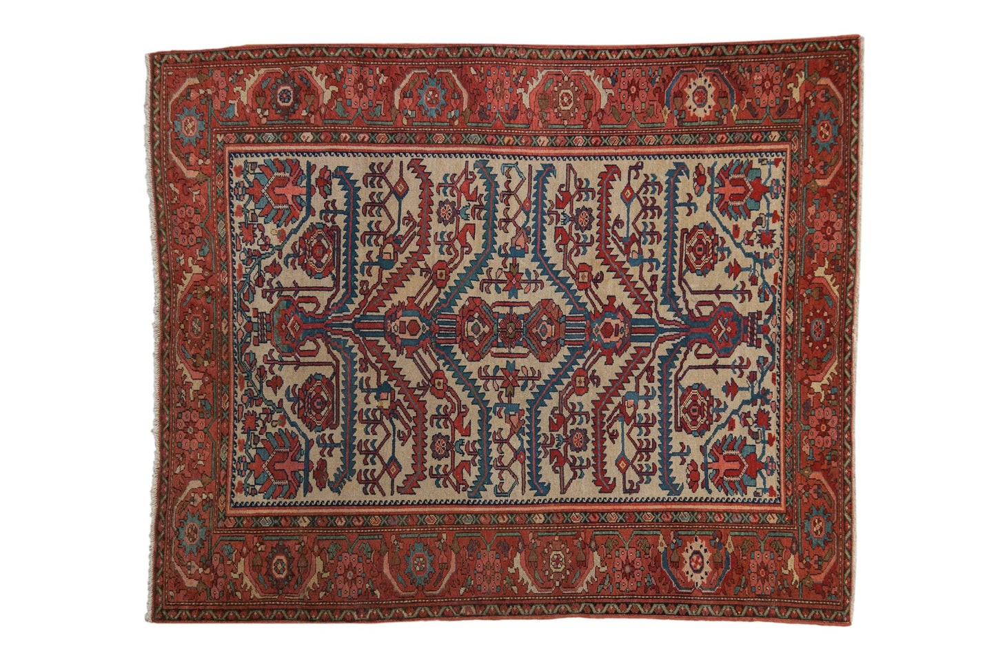 5x6 Antique Fine Malayer Square Rug
