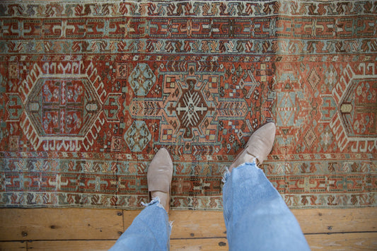 2.5x14 Vintage Fine Distressed Karaja Rug Runner