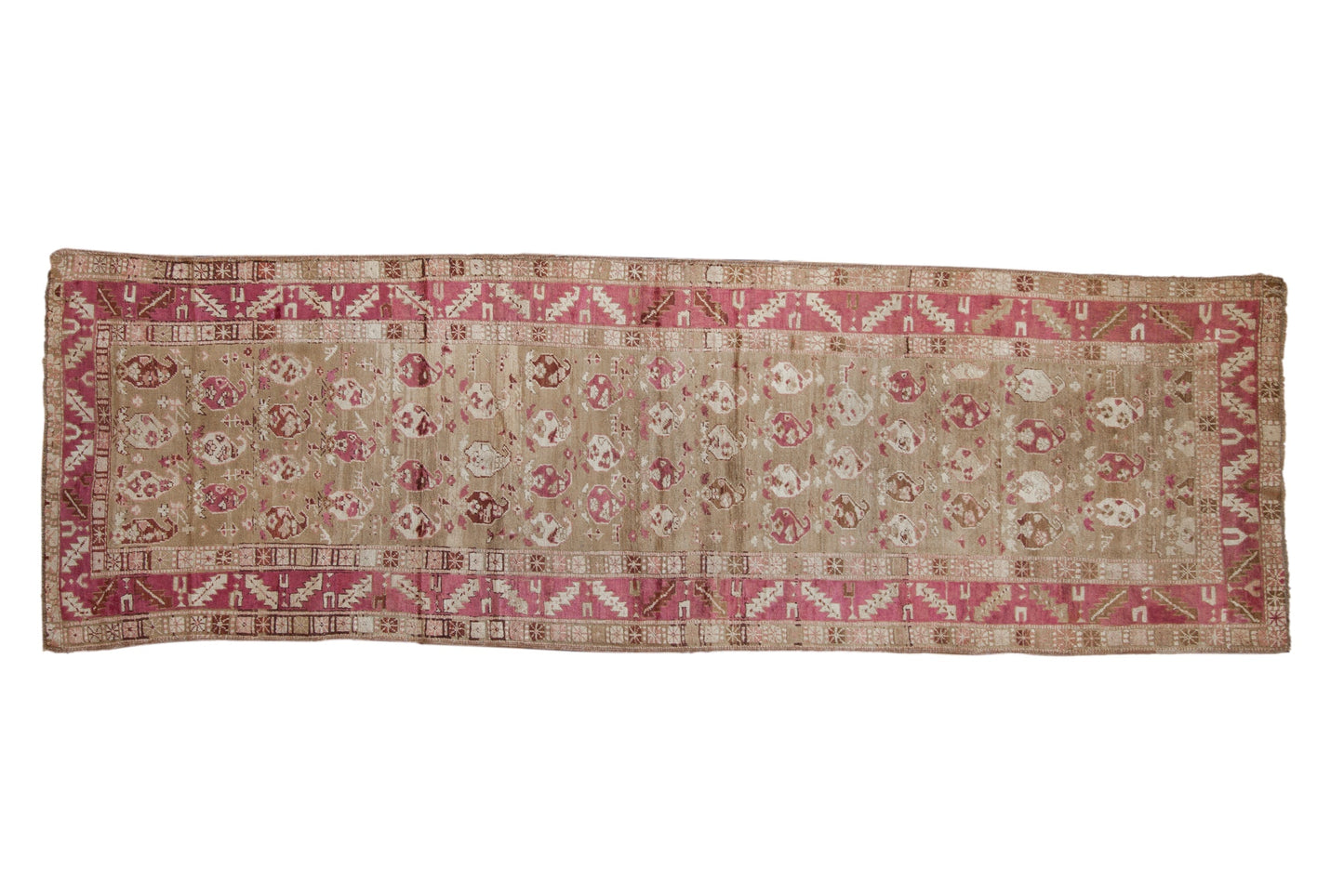 3.5x10 Vintage Distressed Karabagh Rug Runner