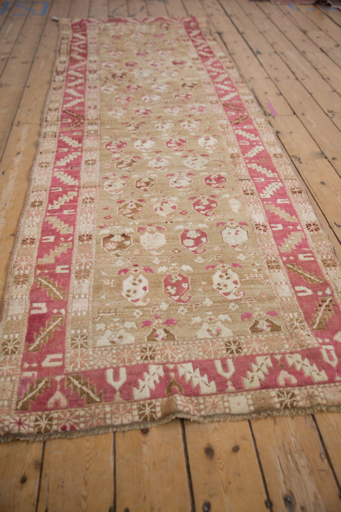 3.5x10 Vintage Distressed Karabagh Rug Runner