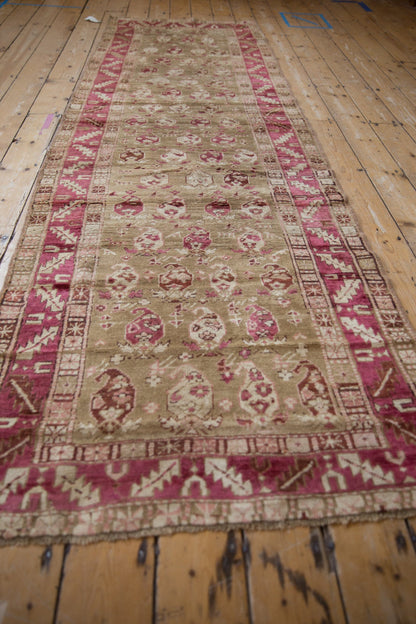 3.5x10 Vintage Distressed Karabagh Rug Runner