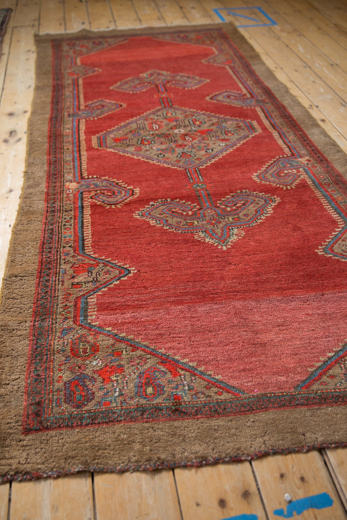 4x8 Vintage Camel Hair Serab Rug Runner