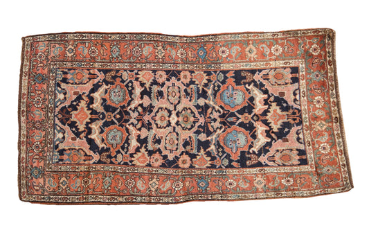 3.5x6.5 Antique Kurdish Rug