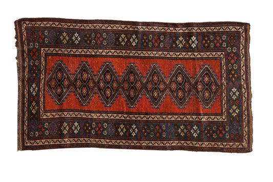 3.5x6 Antique Kurdish Rug