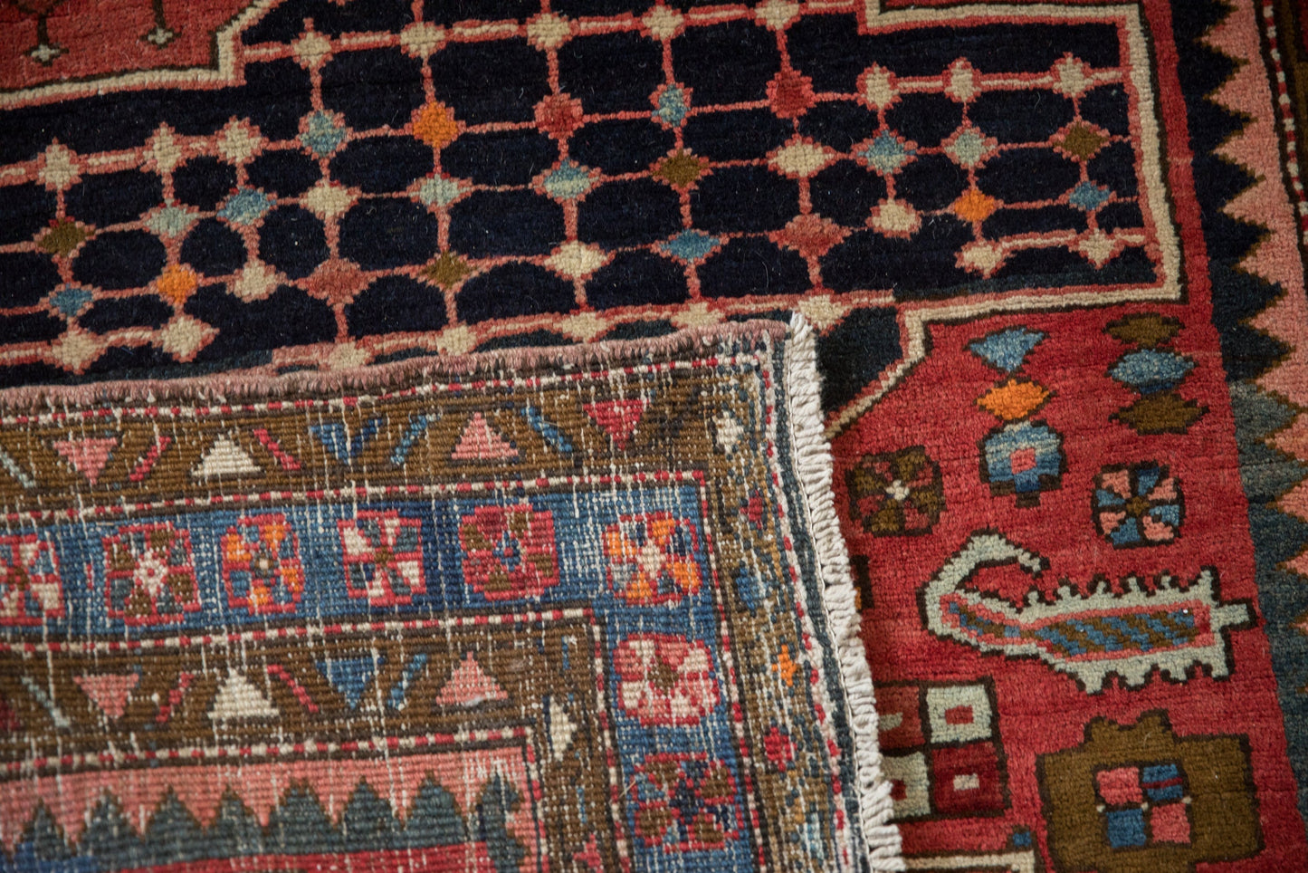 3.5x12.5 Vintage Baktiari Rug Runner