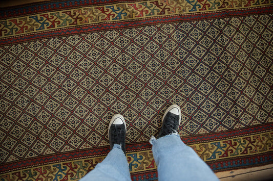 RESERVED 4x9 Antique Caucasian Rug Runner