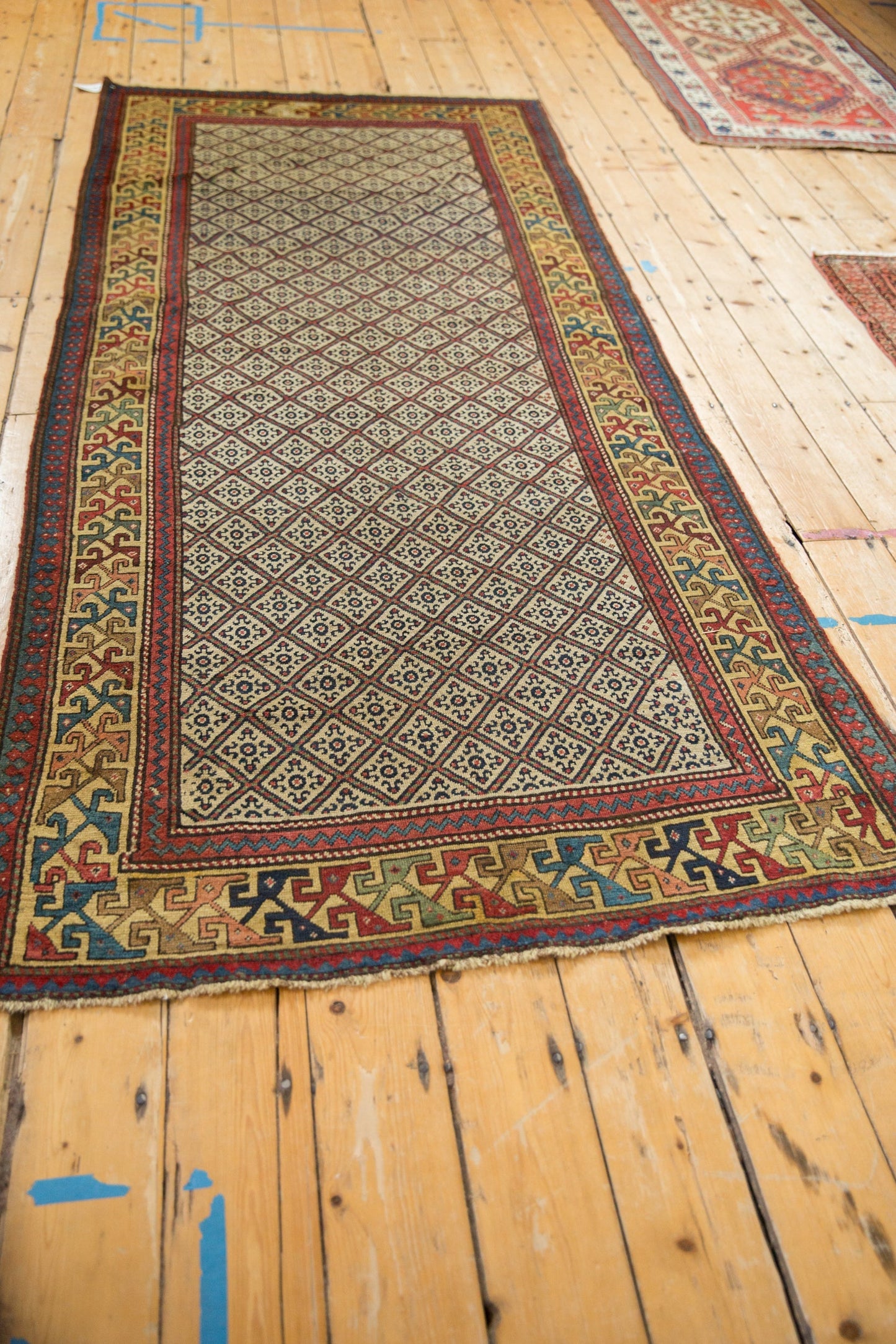 RESERVED 4x9 Antique Caucasian Rug Runner