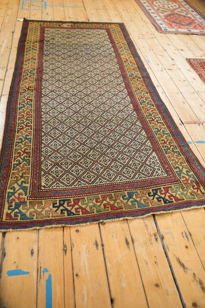 RESERVED 4x9 Antique Caucasian Rug Runner