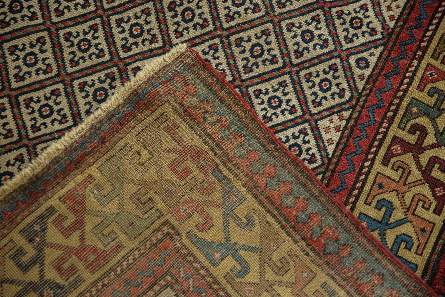 RESERVED 4x9 Antique Caucasian Rug Runner