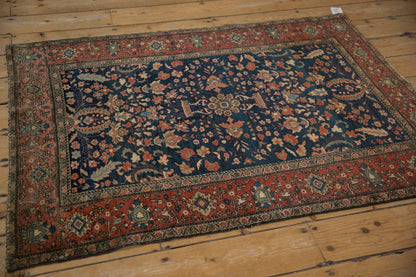 3.5x4.5 Antique Farahan Sarouk Square Rug