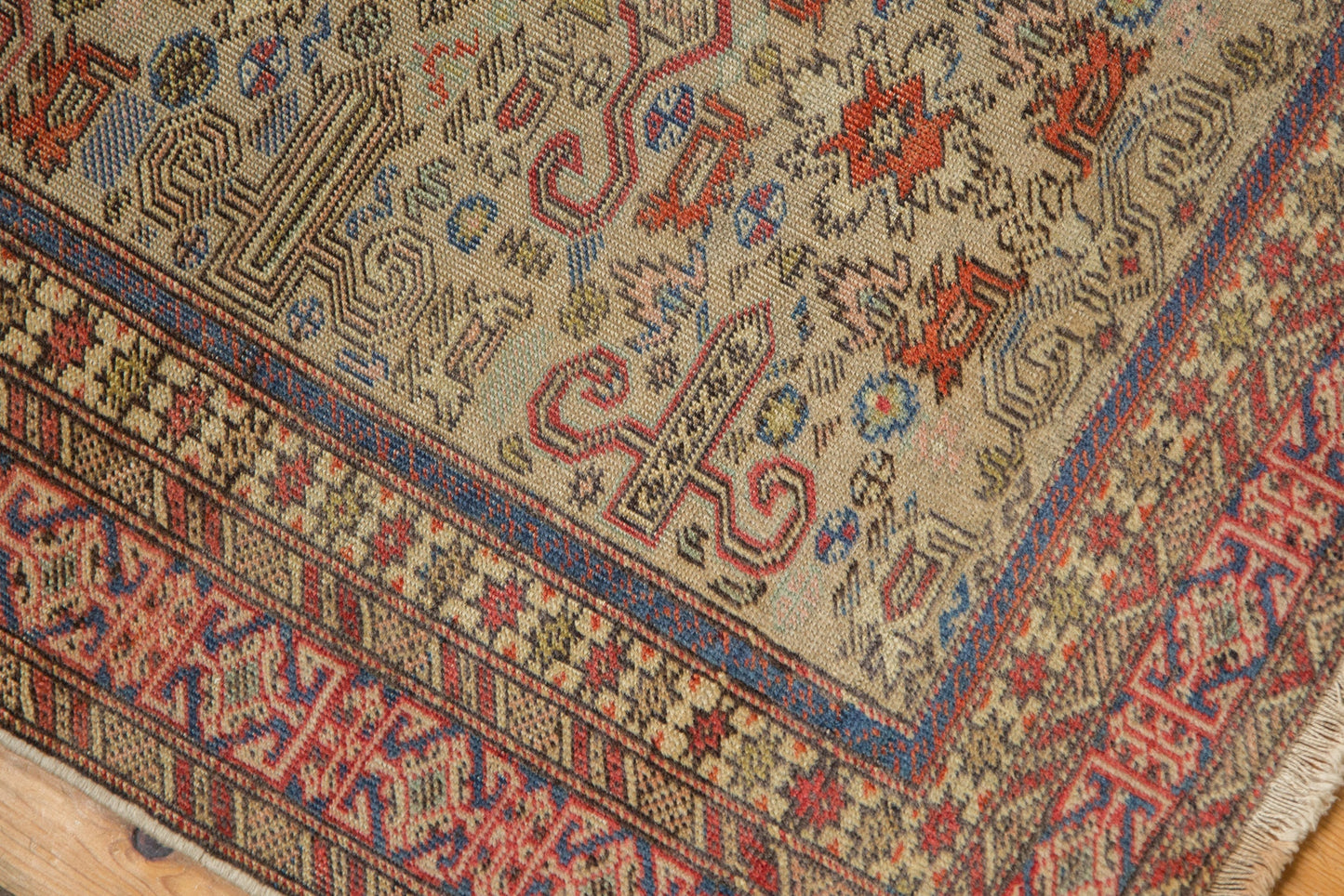2x2.5 Vintage Shirvan Square Rug Mat
