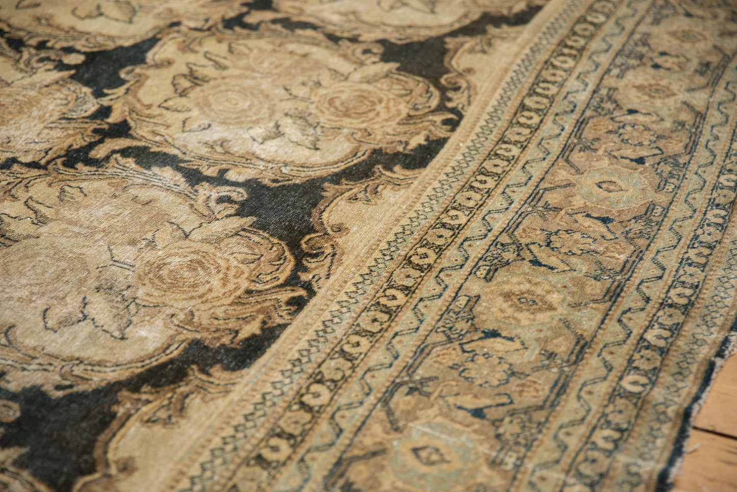 10x13 Antique Distressed Tabriz Carpet
