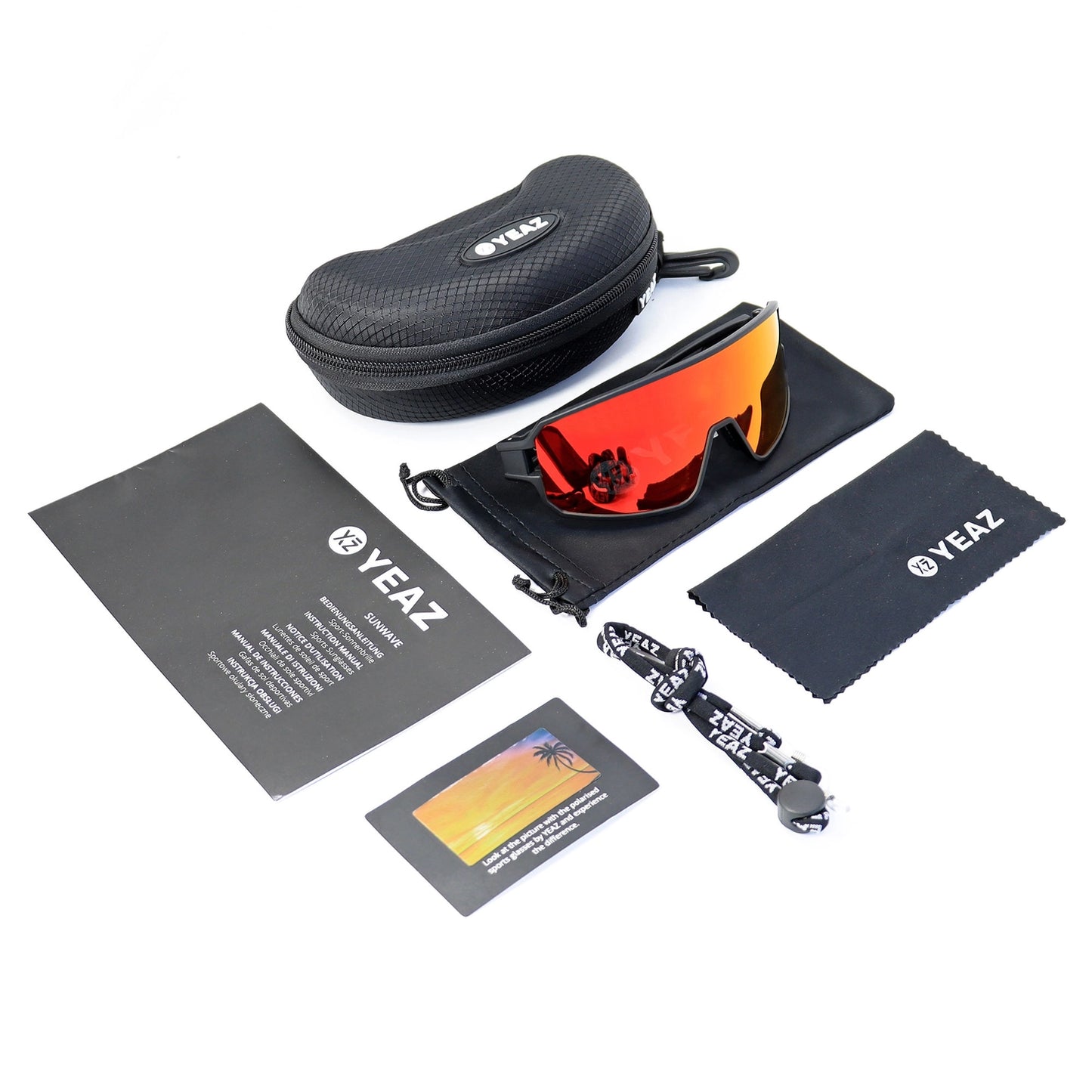 Sunwave Sports Sunglasses Black/Red