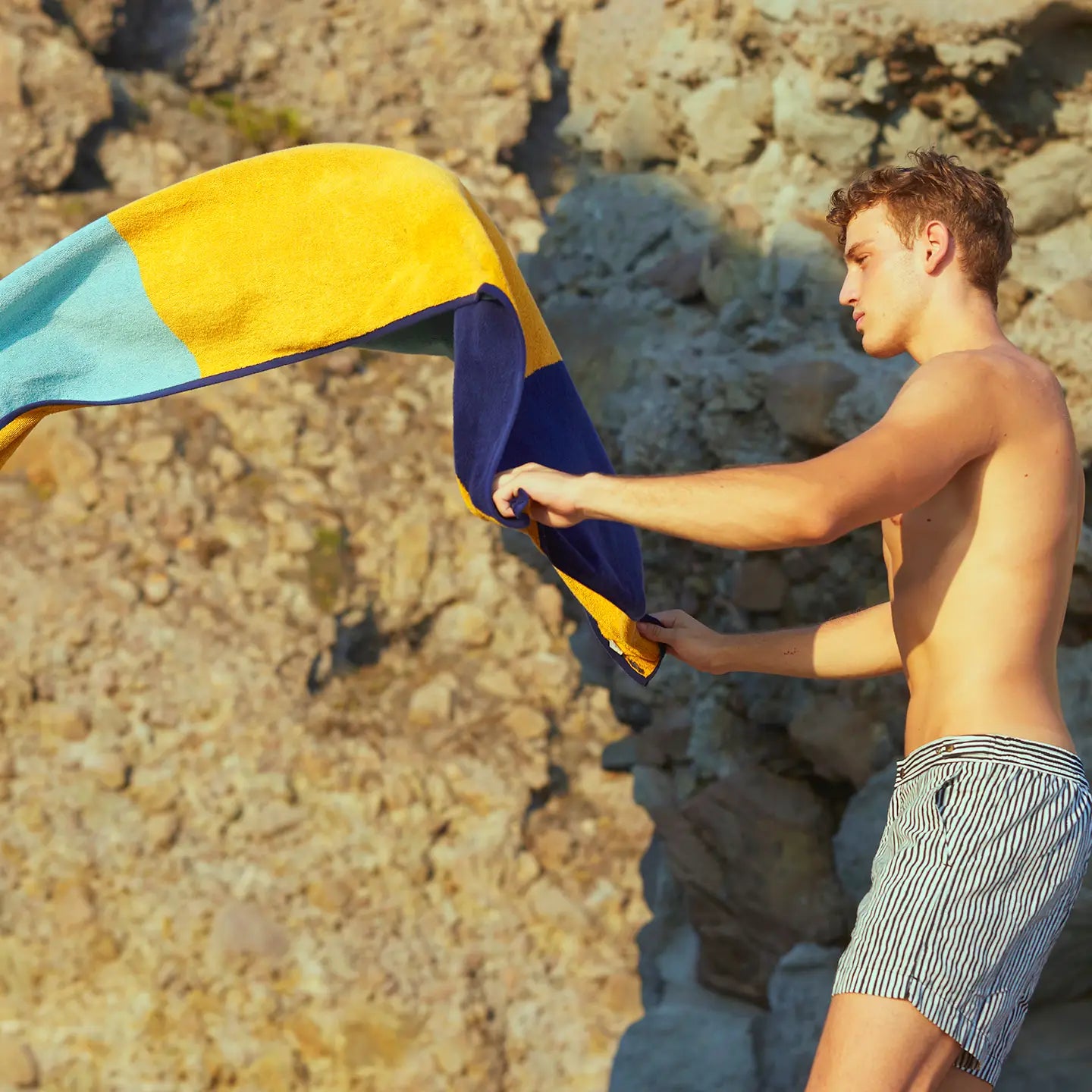 Premium Connectable Beach Towel - Organic Cotton - Dune
