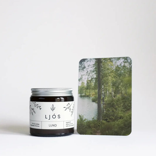 Lund Vegan Soy Wax Candle, Peppermint-Rosemary-Mandarin