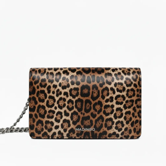 Princess Bag By MADINBO - Genuine Leather - Leather - Made in Italy - Leopard
