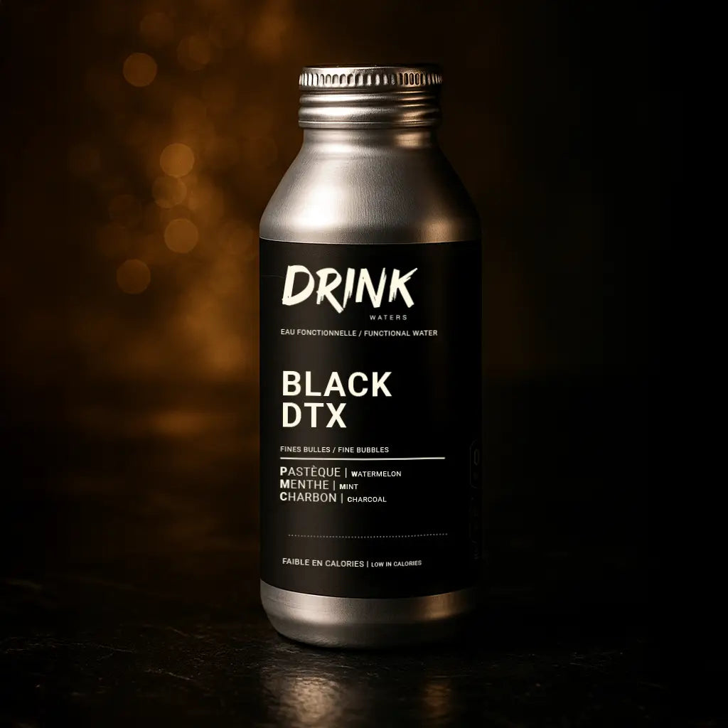 Pack 12 Drink Waters Black Dtx - 470ml Made inFrance