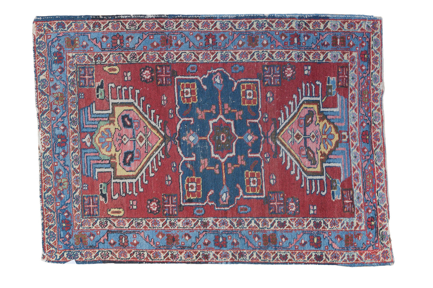 2.5x4 Distressed Heriz Rug