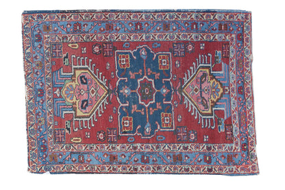 2.5x4 Distressed Heriz Rug