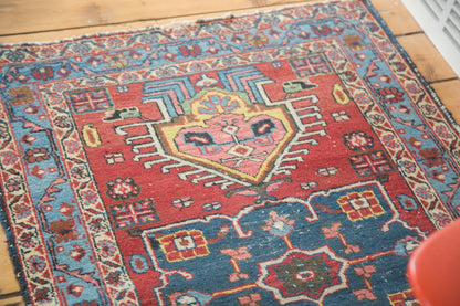 2.5x4 Distressed Heriz Rug