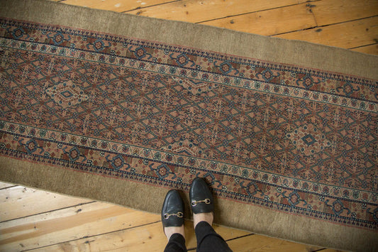 3.5x13.5 Antique Camel Hair Serab Rug Runner