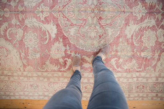 6.5x9 Vintage Distressed Oushak Carpet