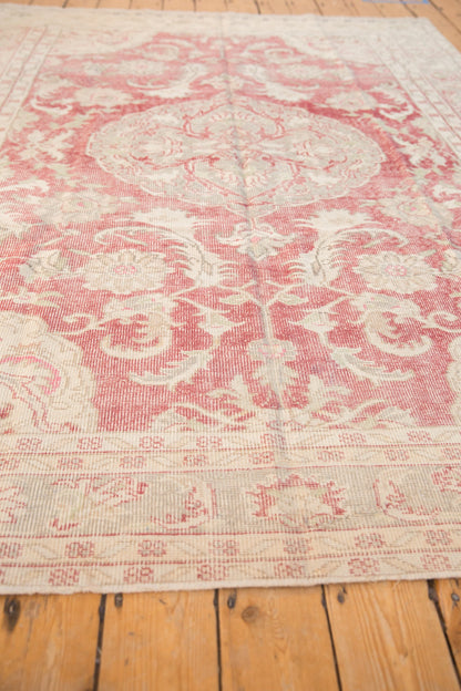 6.5x9 Vintage Distressed Oushak Carpet