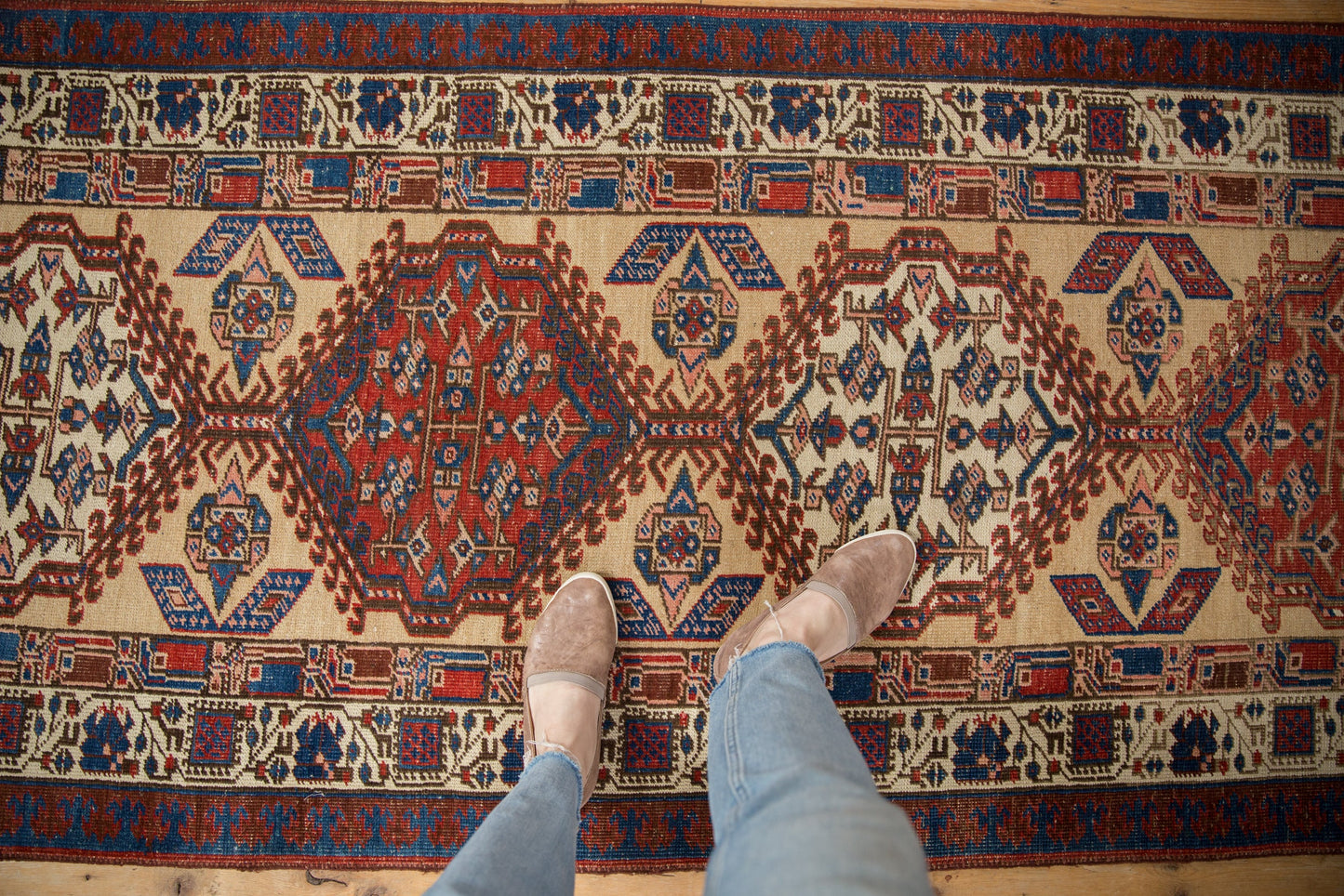 3x14.5 Antique Serab Rug Runner