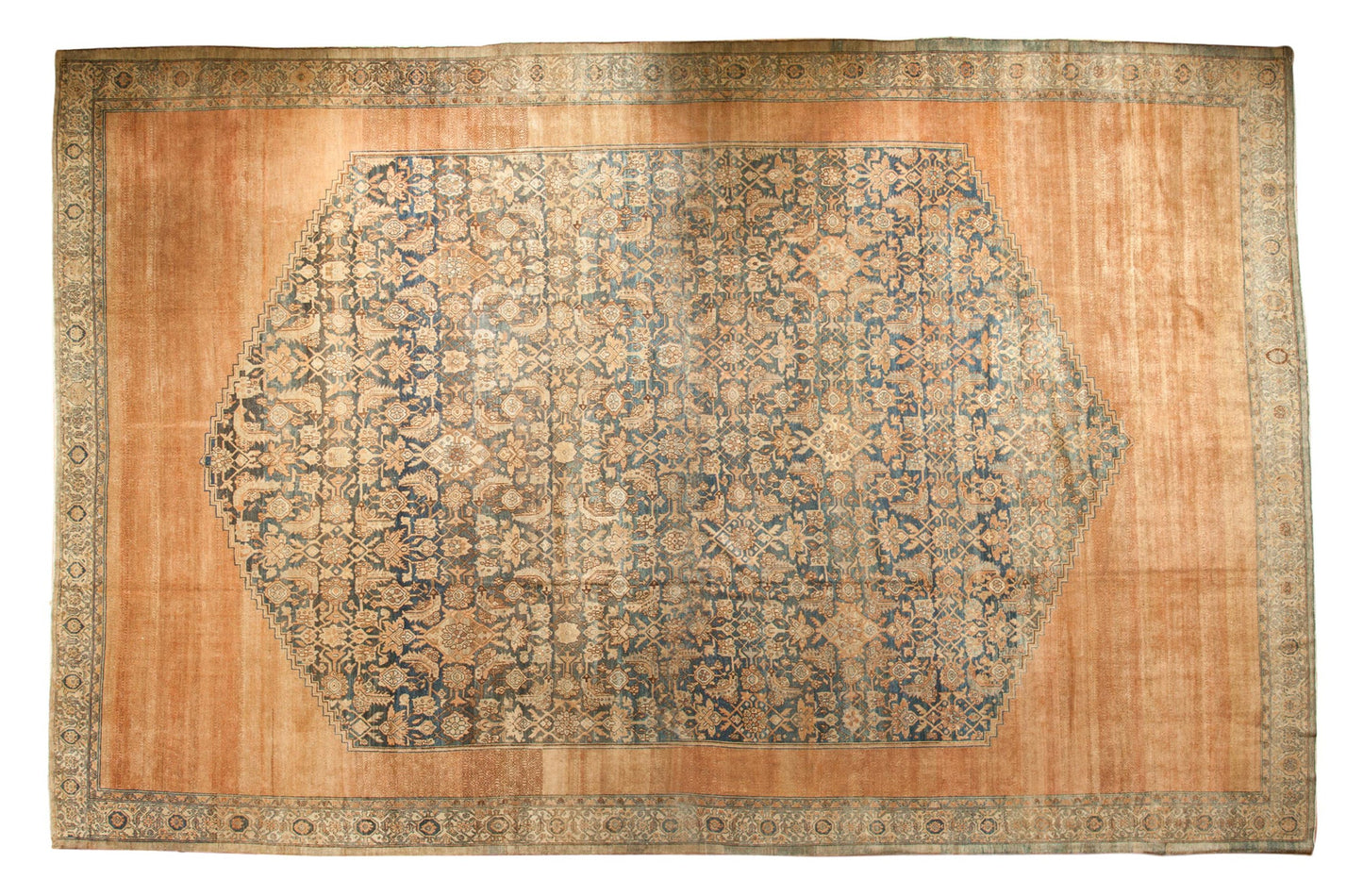 12.5x20 Antique Distressed Bibikabad Carpet
